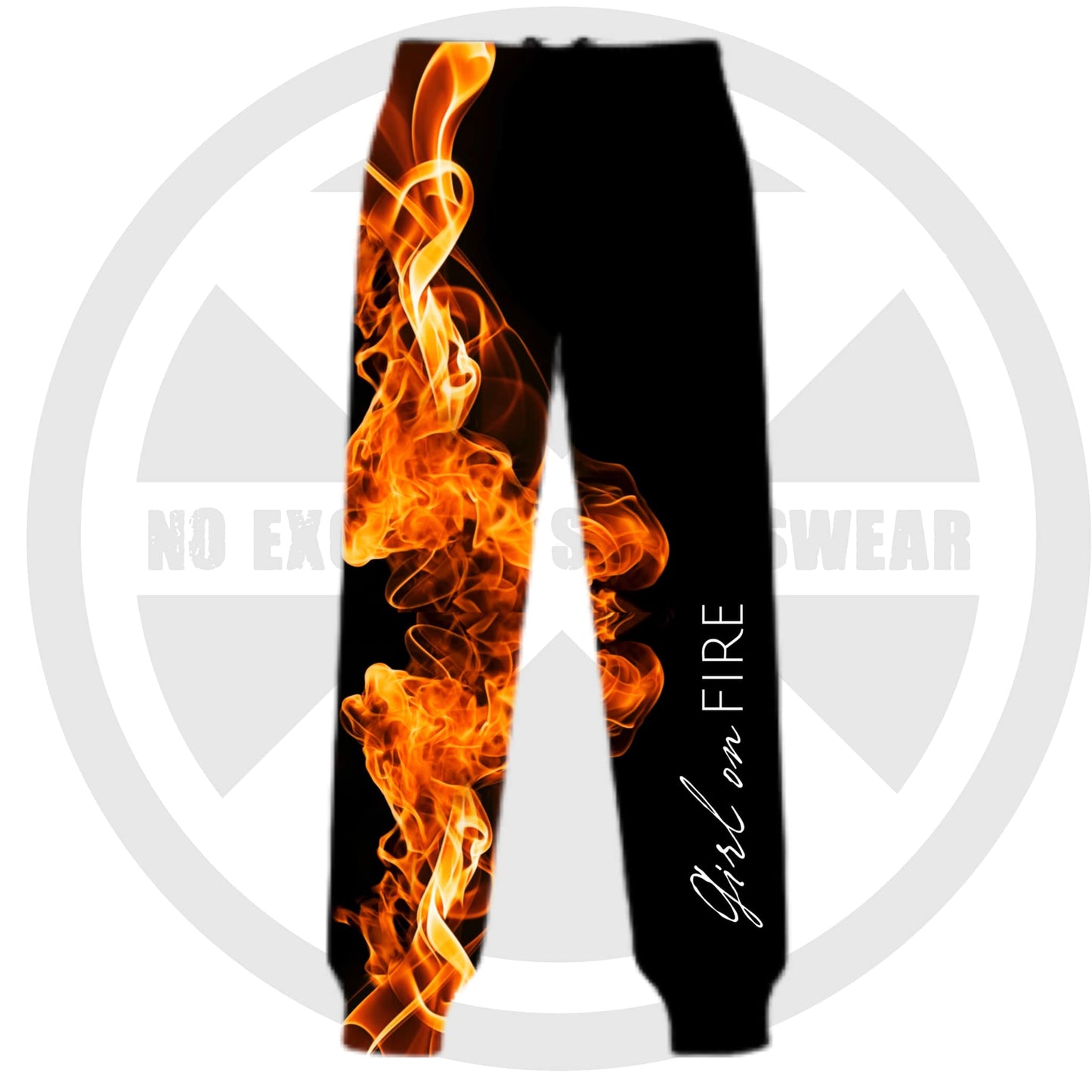 GIRL on FIRE Scuba Joggers w/ankle zipper
