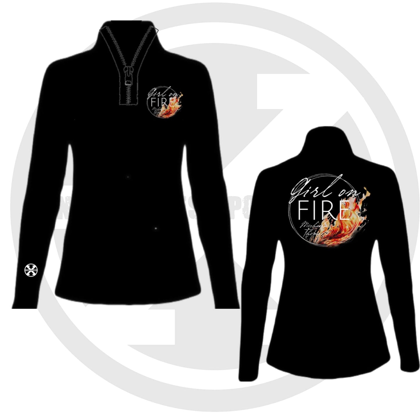 GIRL on FIRE Lightweight Mesh 1/4 Zip