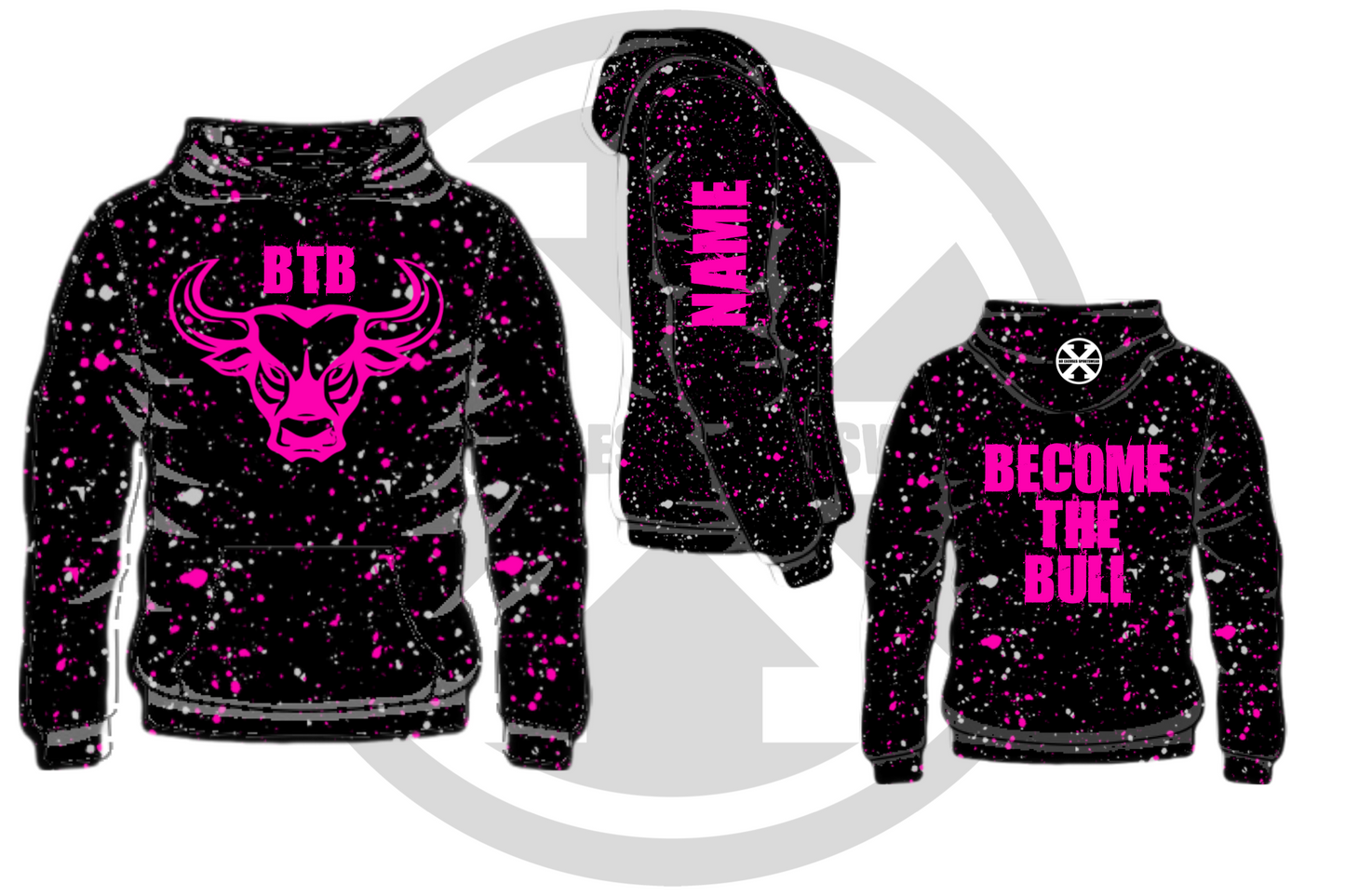 BTB Pink Graffitti Scuba Hoodie