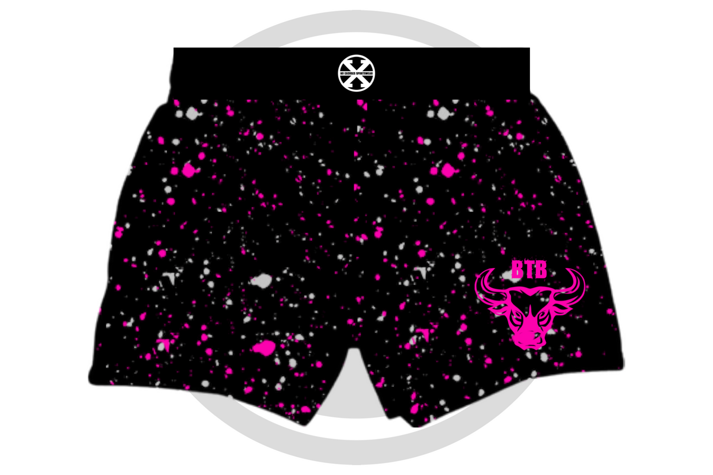 BTB Pink Graffiti Fight Shorts
