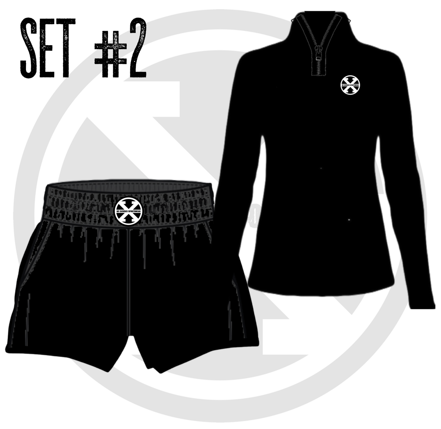 SET #2: CUSTOM Sublimated Lightweight 1/4 Zip and Fight Shorts