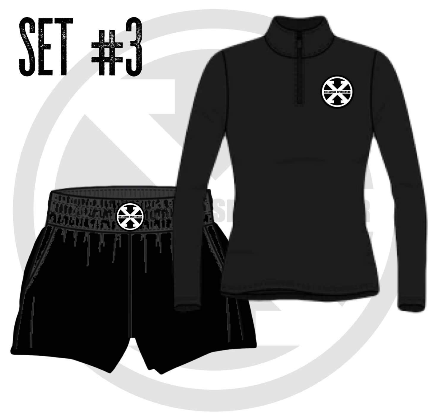 SET #3: CUSTOM Sublimated Scuba 1/4 Zip and Fight Shorts
