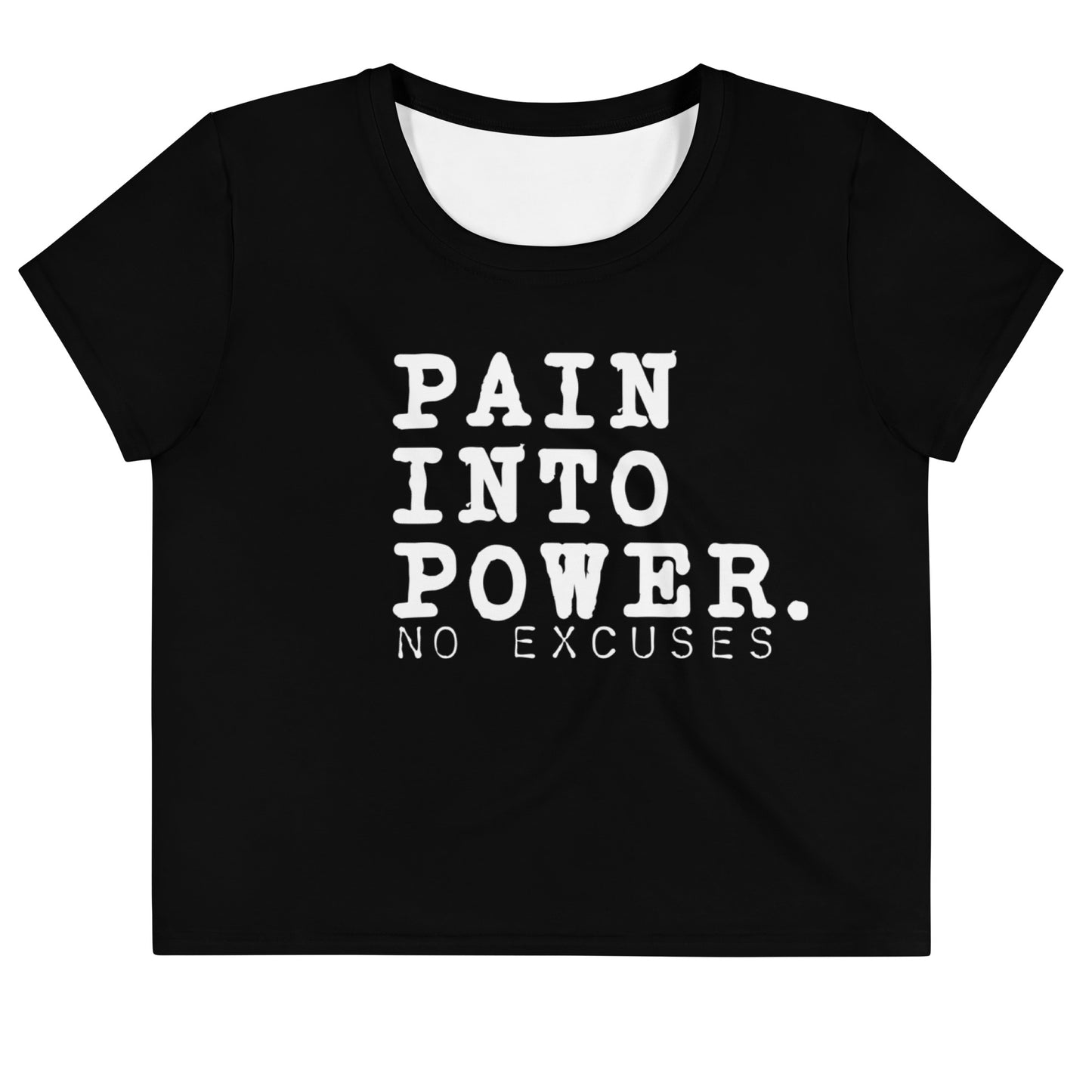 Pain into Power Loose Crop Tee