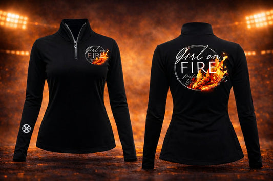 GIRL on FIRE Lightweight Mesh 1/4 Zip