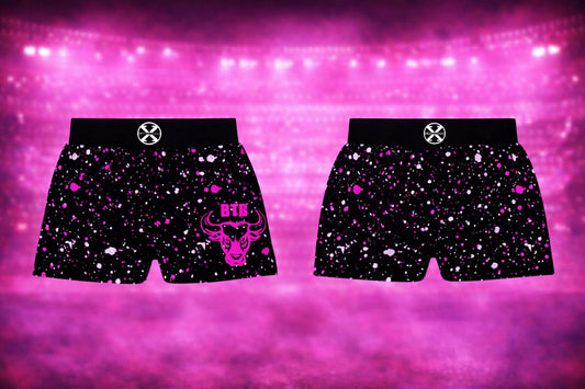 BTB Pink Graffiti Fight Shorts