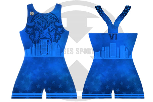 716 Freestyle Blue Singlet