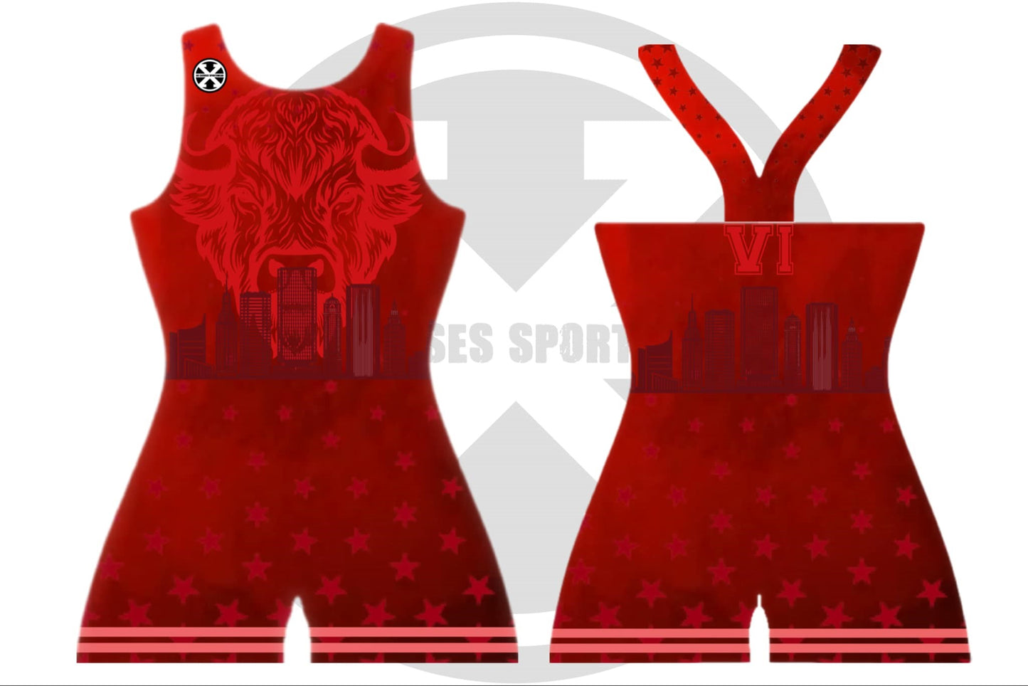 716 Freestyle Red Singlet