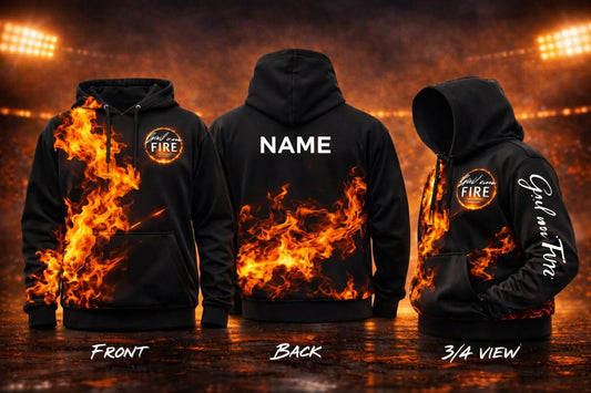 GIRL on FIRE Sublimated Scuba Hoodie