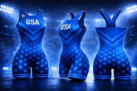 USA Freestyle Blue SInglet