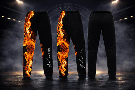 GIRL on FIRE Scuba Joggers w/ankle zipper