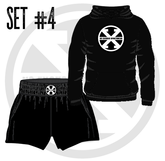 SET #4: CUSTOM Sublimated Scuba Hoodie and Fight Shorts