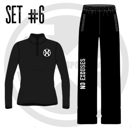 SET #6: CUSTOM Sublimated Scuba 1/4 Zip and Wide-Leg Pant