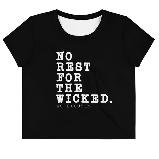 No Rest for the Wicked Loose Crop Tee
