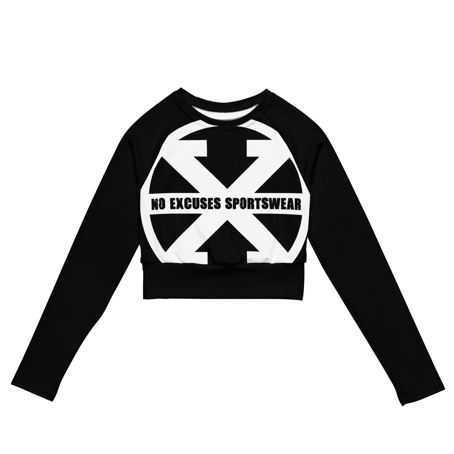 Logo long-sleeve crop top