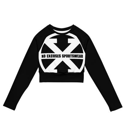 Logo long-sleeve crop top