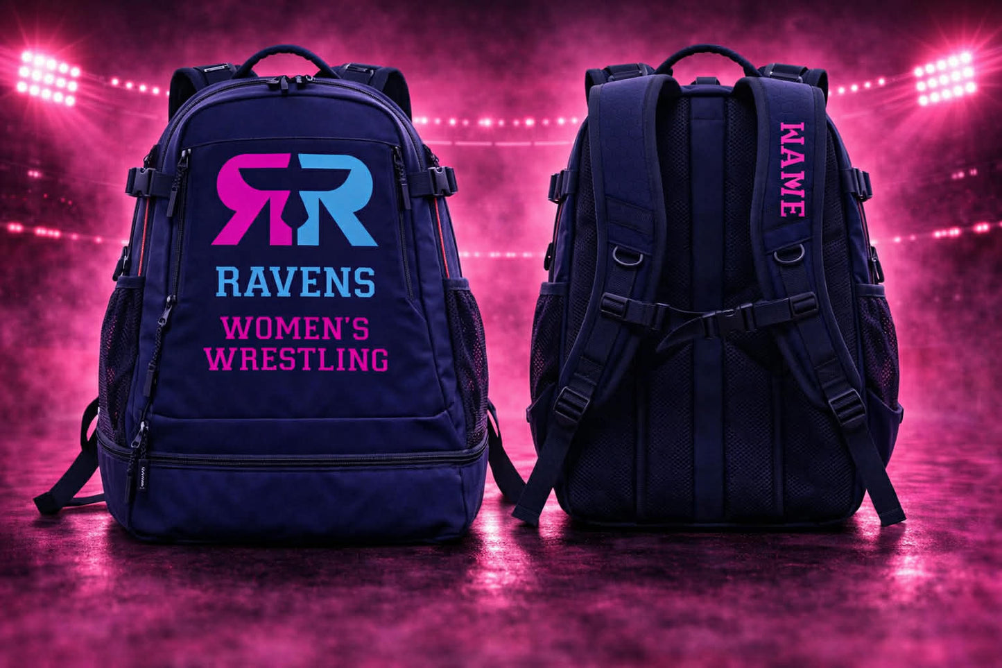 Ravens Personalized Wrestling Backpack