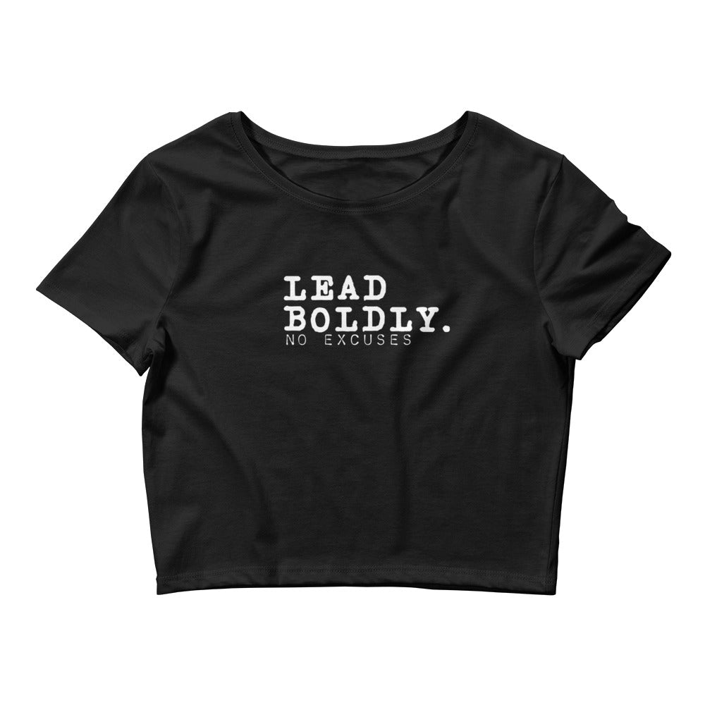 "Lead Boldly" Fitted Crop Tee