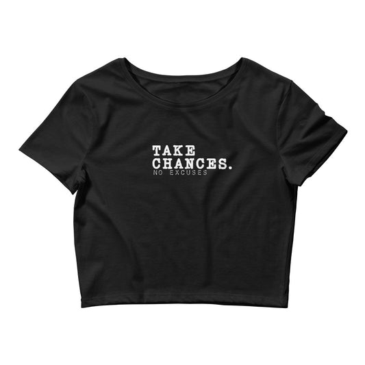 "Take Chances" Fitted Crop Tee