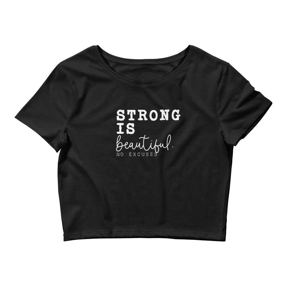 "Strong is Beautiful" Fitted Crop Tee