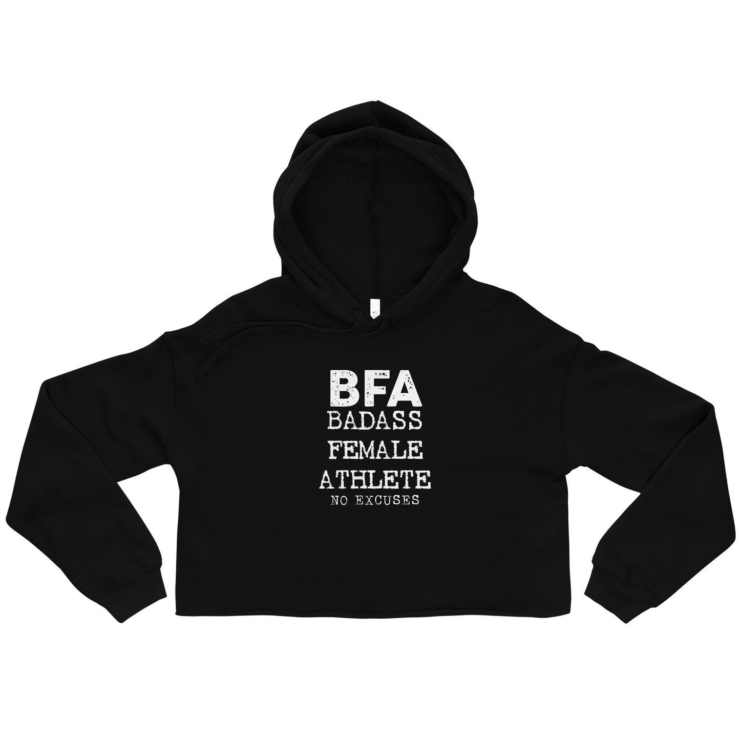 Badass Female Athlete Crop Hoodie