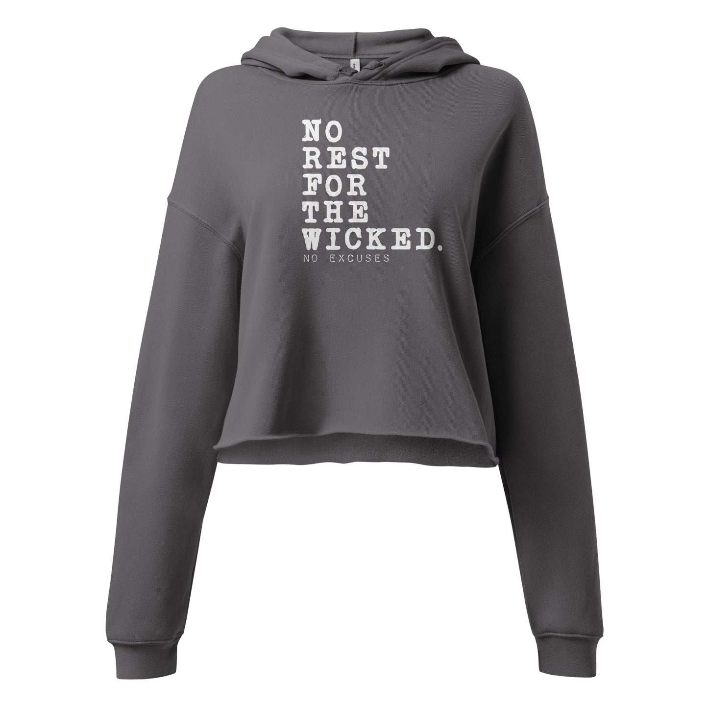 "No Rest for the Wicked" Crop Hoodie